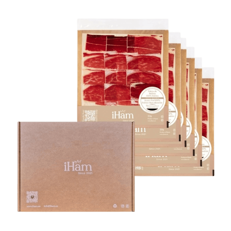 Paleta de Bellota 100% Ibérica de iHam, 6 sobres de 50 g