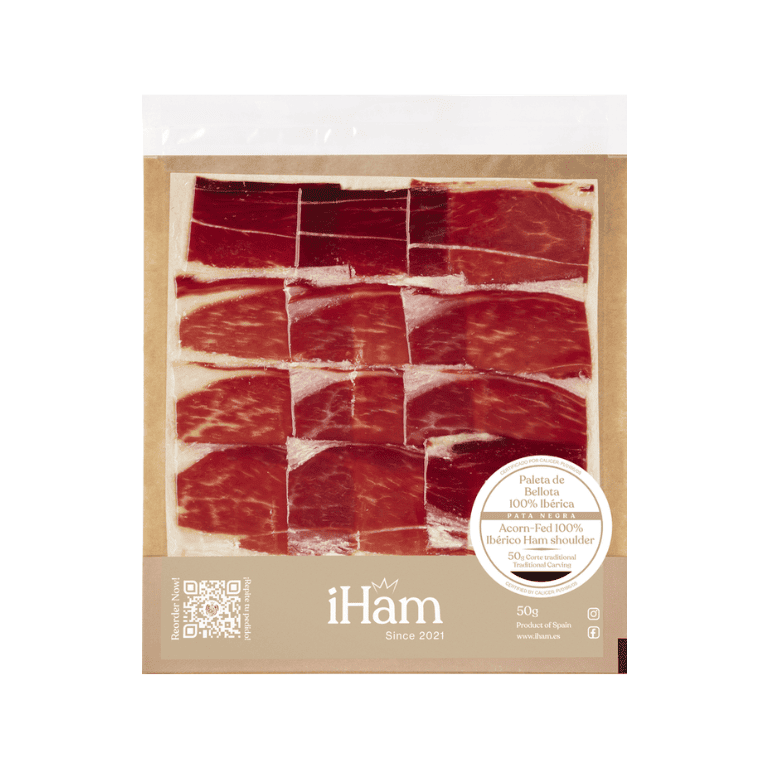 Paleta de Bellota 100% Ibérica de iHam, 6 sobres de 50 g