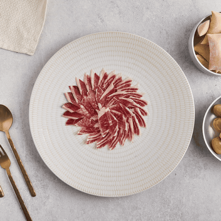 Paleta de Bellota Ibérica 75% raza Ibérica loncheada a mano de Castro y González, 5 sobres de 50 g