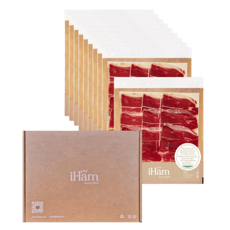 Paleta de Cebo de Campo 75% Ibérica de iHam, 10 sobres de 50 g