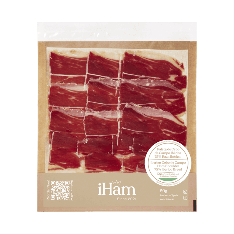 Paleta de Cebo de Campo 75% Ibérica de iHam, 10 sobres de 50 g