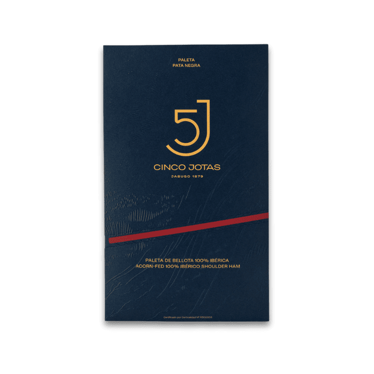 Paleta de bellota 100% Ibérica loncheado de Cinco Jotas, sobre de 80 g