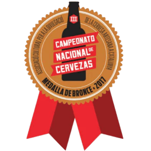 Premio bronce Campeonato Nacional de Cervezas 2017 a una de las cervezas Althaia.