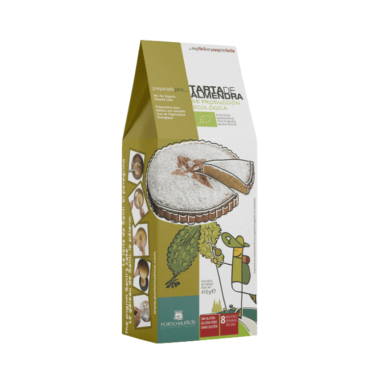 Caldo gallego de Porto-Muiños y preparado de tarta de Santiago de Porto-Muiños