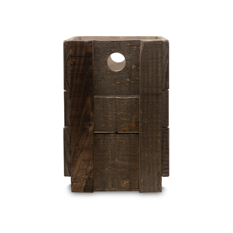 Caja de madera rústica de Estrella Galicia