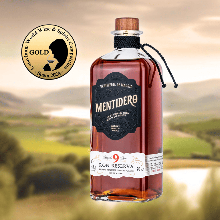 Ron mentidero Reserva 9 años en caja regalo de Destilería de Madrid, 1 botella de 70 cl