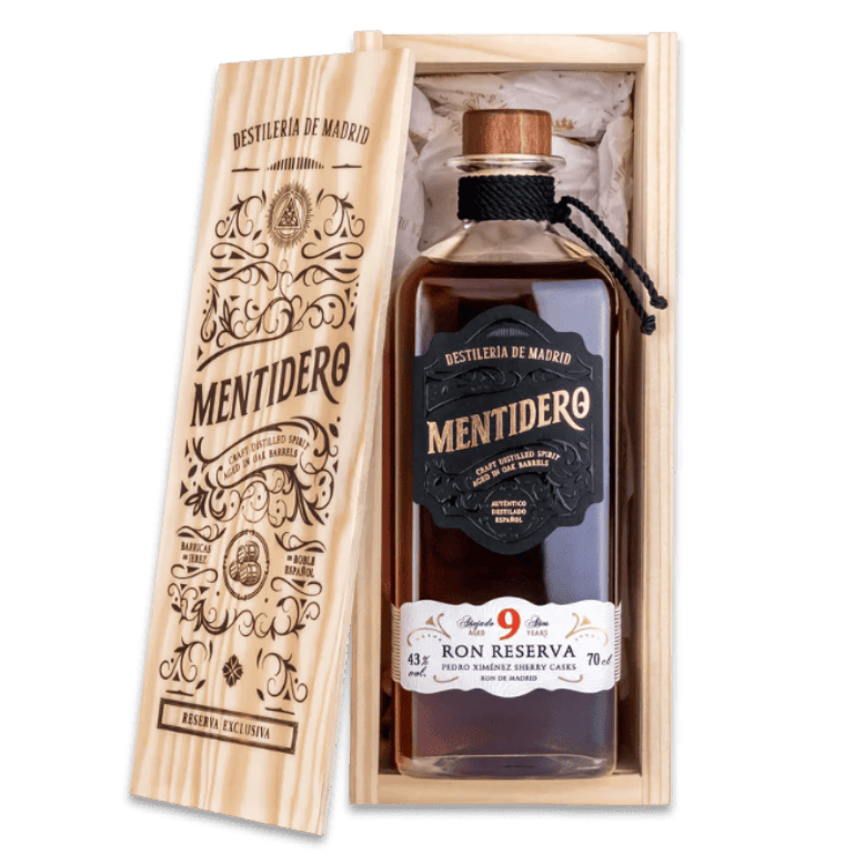 Ron mentidero Reserva 9 años en caja regalo de Destilería de Madrid, 1 botella de 70 cl