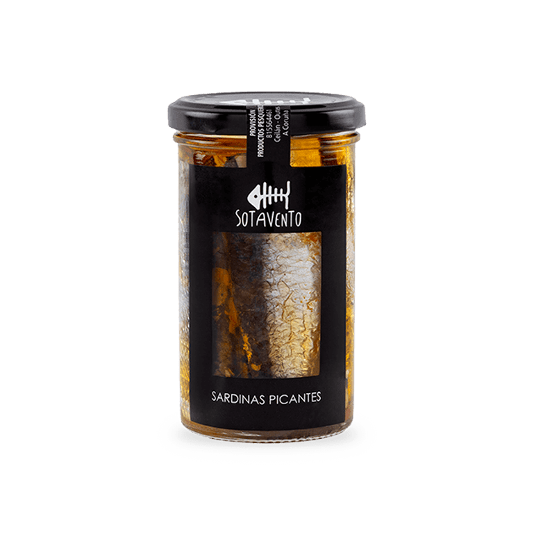Sardinas picantes en AOVE de Sotavento, tarro de 260 g