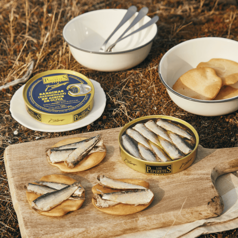 Sardinillas en aceite de oliva de Los Peperetes, lata de 120 g