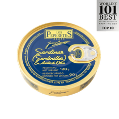 Sardinillas en aceite de oliva de Los Peperetes, lata de 120 g