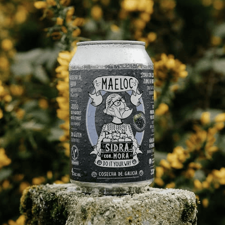 Sidra mora de Maeloc, pack 12 latas de 33 cl