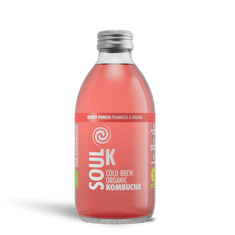Soul K Berry Punch - Frambuesas y jengibre Bio, 6 botellas de 25 cl