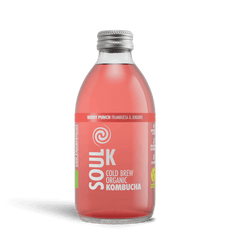 Soul K Berry Punch - Frambuesas y jengibre Bio, 6 botellas de 25 cl