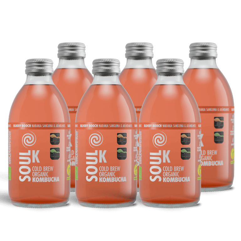 Soul K Bloody Booch - Naranja sanguina y arándanos, 6 botellas de 25 cl