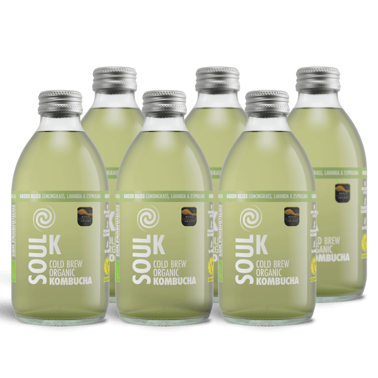 Soul K Green Bliss - Lemongrass, lavanda y espirulina Bio, 6 botellas de 25 cl