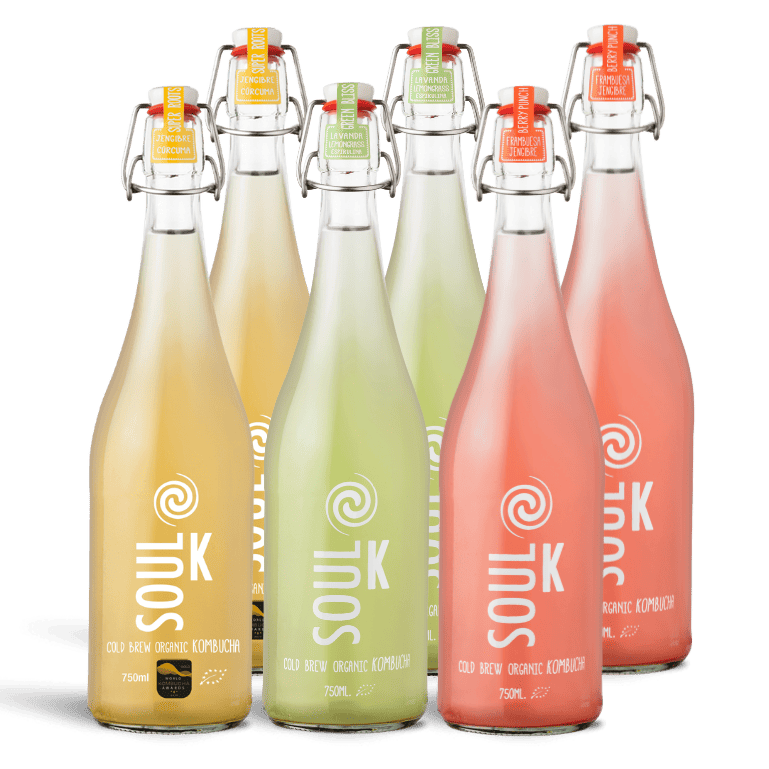 Soul K Mix Tricolor Kombucha, 6 botellas de 75 cl