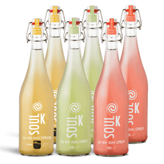 Soul K Mix Tricolor Kombucha, 6 botellas de 75 cl