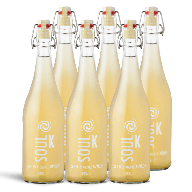 Soul K Original - Té blanco y té verde Bio, 6 botellas de 75 cl