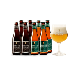 Straffe Hendrik Mix con copa, 8 botellas de 33 cl