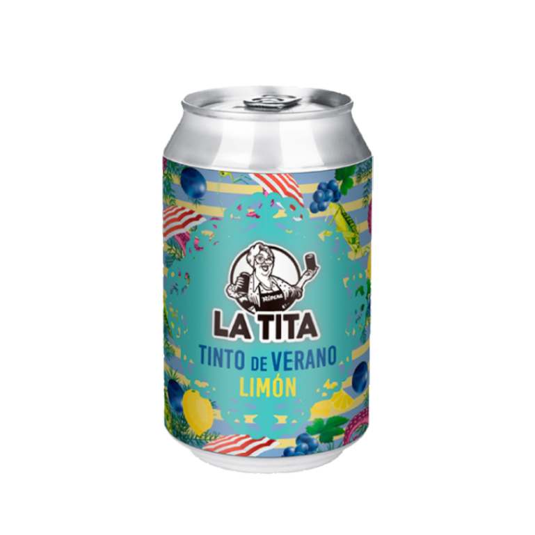 Tinto de verano con limón de La Tita Rivera, 24 latas de 33 cl