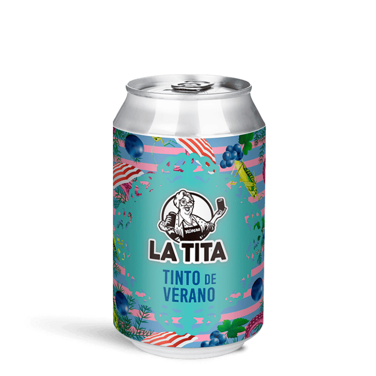 Tinto de verano de La Tita Rivera, 24 latas de 33 cl