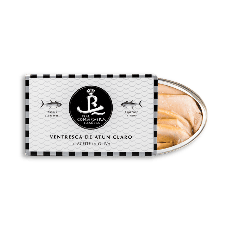 Ventresca de atún claro en aceite de oliva de Real Conservera Española, 115 g
