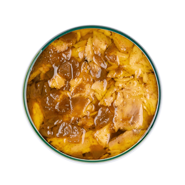 Ventresca de atún al curry de conservas La Curiosa, lata de 115 g