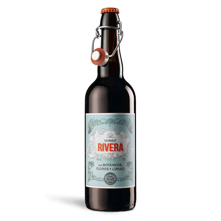 Vermut Rivera rojo, botella de 75 cl