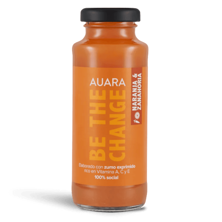 Zumo de naranja y zanahoria de Auara, 24 botellas de 20 cl