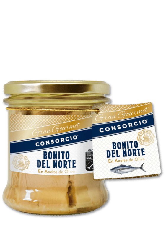 Bonito del Norte en aceite de oliva de Consorcio Gran Reserva, tarro de 190 g
