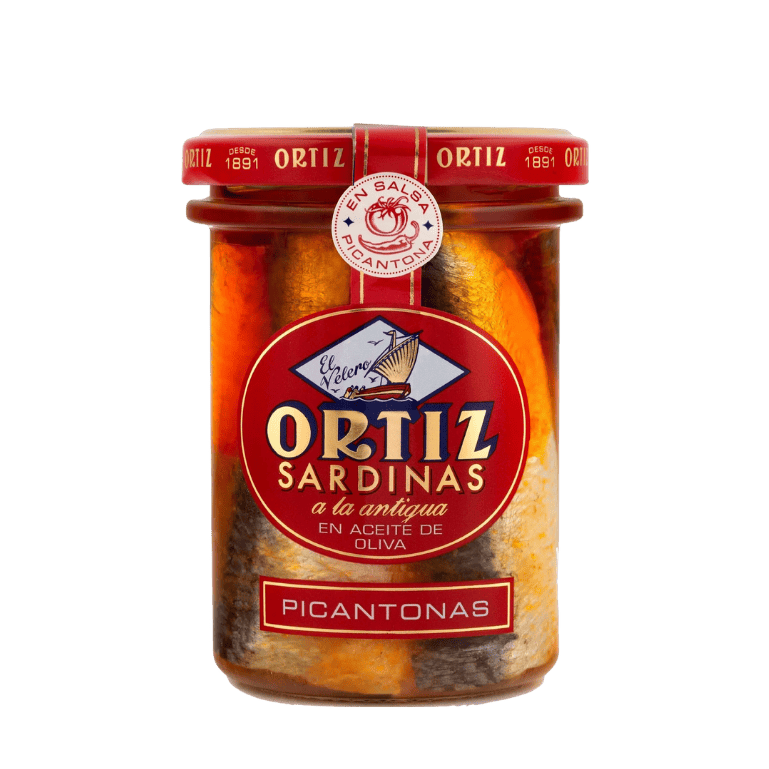 Sardina a la antigua en aceite de oliva picantonas de conservas Ortiz, 190 g