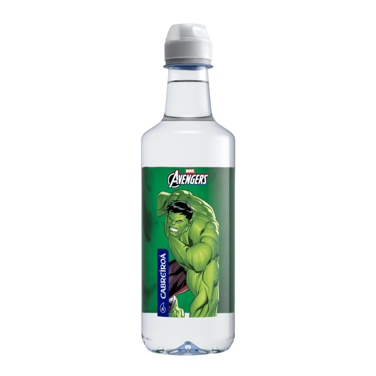 Pack agua mineral edición Los Vengadores de Marvel de Cabreiroá , 24 botellas de 50 cl