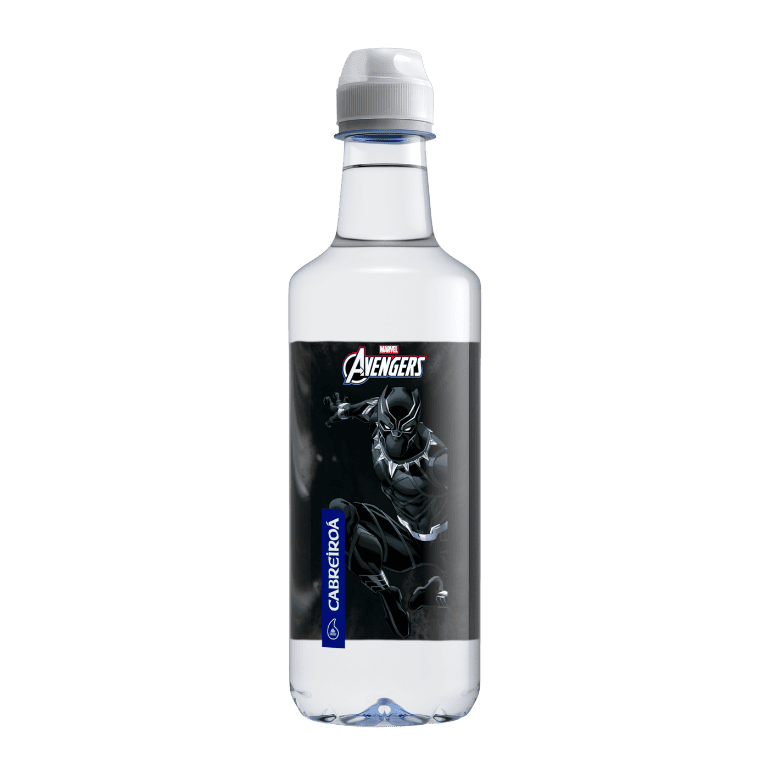 Pack agua mineral edición Los Vengadores de Marvel de Cabreiroá , 24 botellas de 50 cl