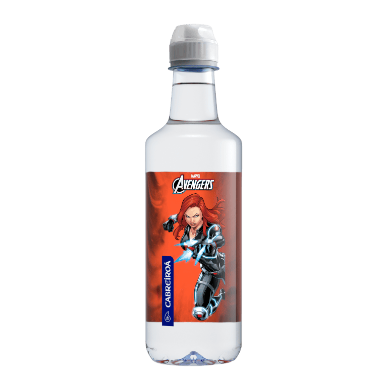 Pack agua mineral edición Los Vengadores de Marvel de Cabreiroá , 24 botellas de 50 cl