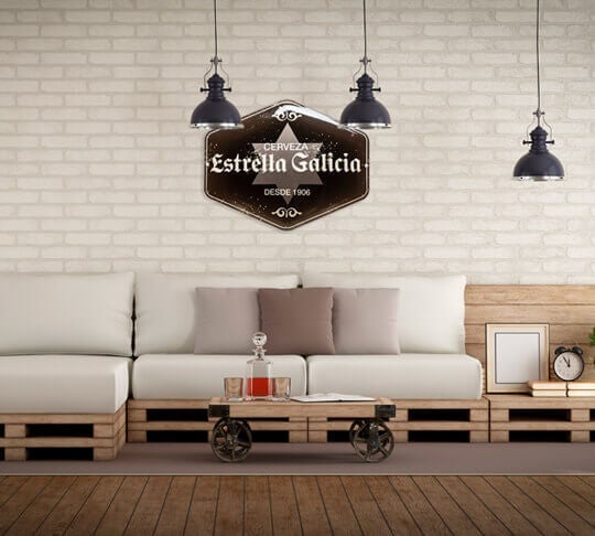 Placa de cerámica Estrella Galicia Negra