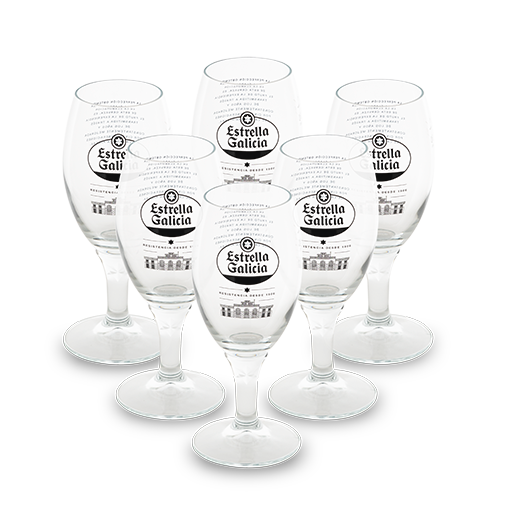 Pack 6 copas Atlánticas de Estrella Galicia especial, 30 cl