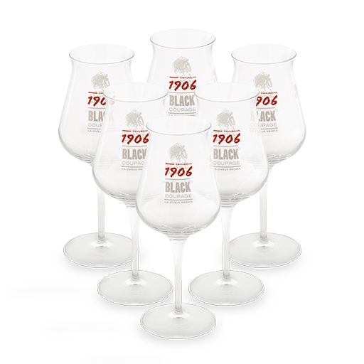 Pack 6 copas de 1906 Black Coupage, 33 cl