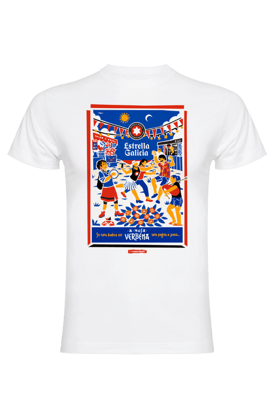 Camiseta Estrella Galicia x ReiZentolo Blanca