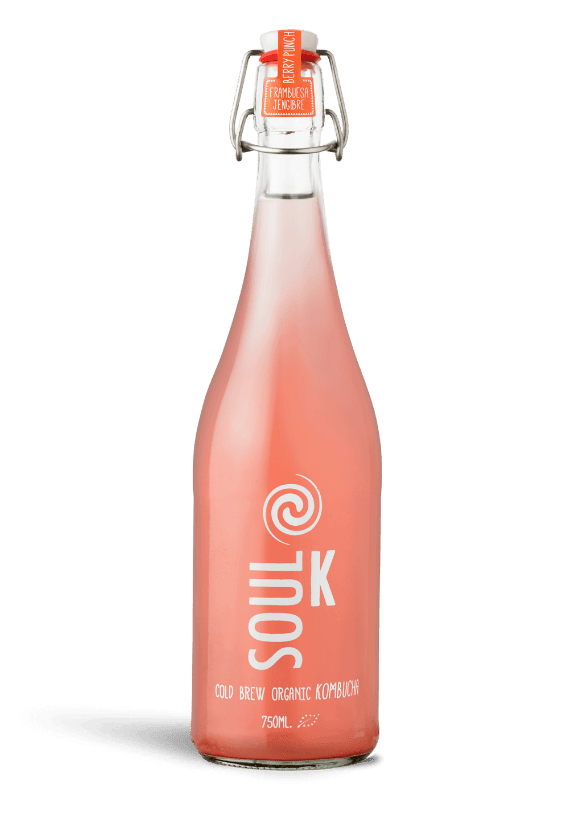 Soul K Berry Punch - Frambuesas y jengibre Bio, 6 botellas de 75 cl