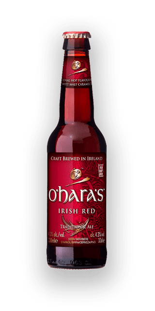 Cerveza roja irlandesa O’Hara’s Irish Red pack 24 botellas de 33 cl.