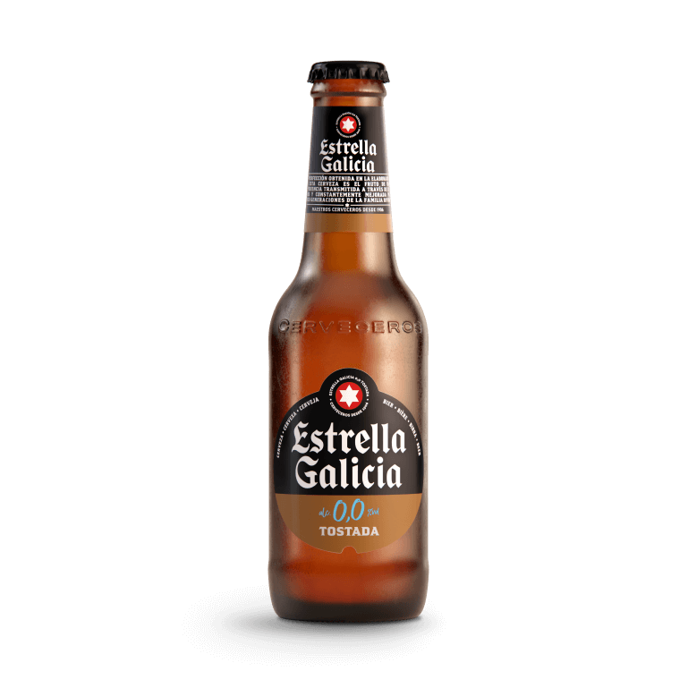 Estrella Galicia 0,0, Tostada, 24 botellas de 25 cl