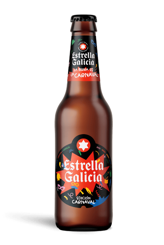 Estrella Galicia edición Carnaval con copa Atlántica