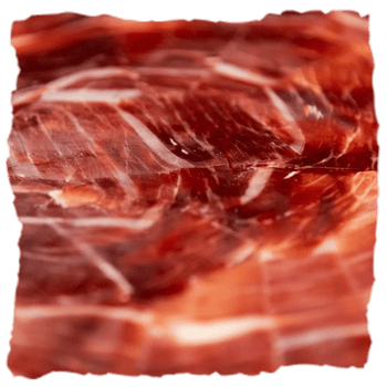 un plato con jamones de iHam hechos de forma tradicional con alta calidad y loncheados y envasados al
vacío en sobres reciclables