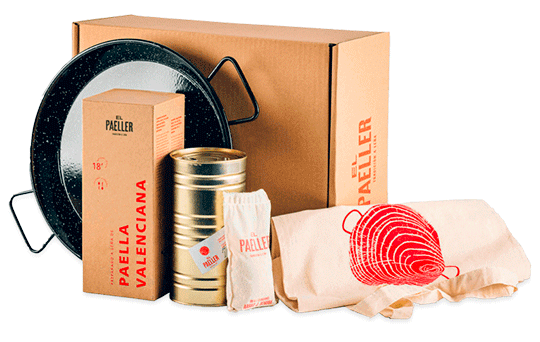 Kit Paella Valenciana + Paellera Esmaltada + Bolsa