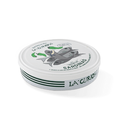 Sardinas en AOVE con pimientos de Padrón de La Curiosa, lata 115 g