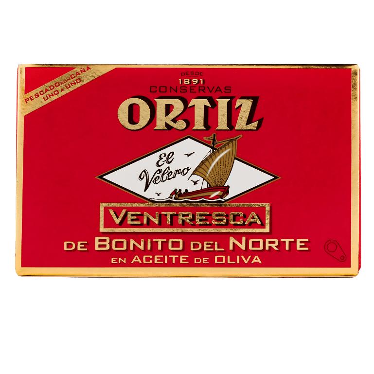 Ventresca de bonito del norte en aceite de oliva de Conservas Ortiz, 110 g