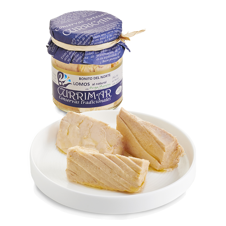Lomos de bonito del norte al natural de Currimar, tarro de 225 g