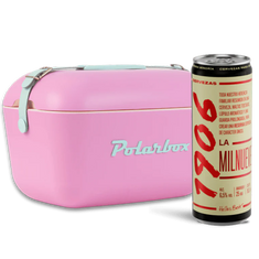 Verano Vintage: Nevera Polarbox Rosa + 24 Latas 1906 Reserva Especial