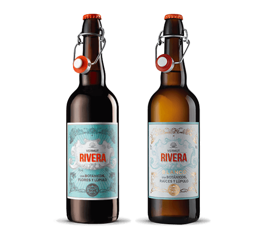 Vermut Rivera rojo y blanco, pack 2 botellas de 75 cl