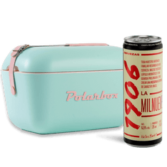 Verano Vintage: Nevera Polarbox Verde + 24 Latas 1906 La Milnueve